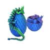 22cm 3D Printed Dragon 8.5cm Dragon Egg Chinese Festival Dragon Figurine Crystal  Egg Funny Home Office Cool Ornament Decoration