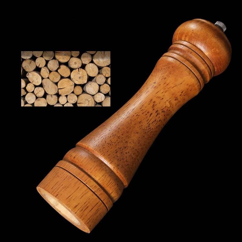 Деревянные солонка и перечница в античном стиле с ручной мельницей для кухни и столовой