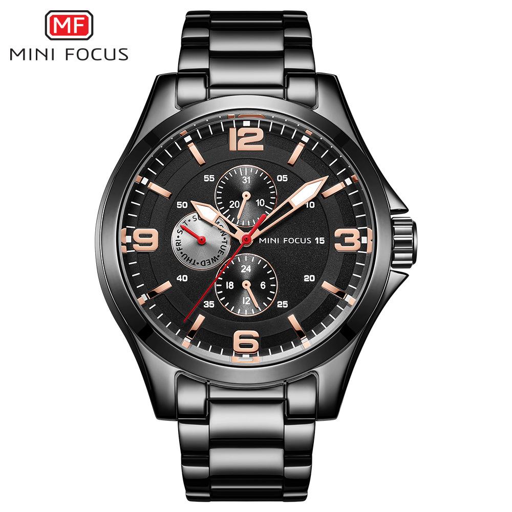 Top Brand Luxury With Box Men Watch Business Men's Watch Multifunctional Dual Calendar Waterproof Steel Strap Men Quartz Watches