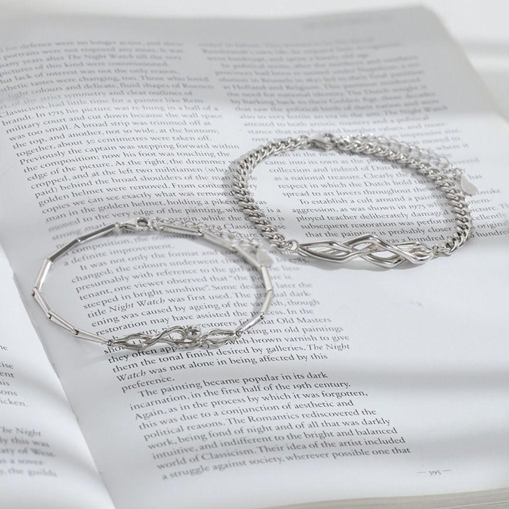 Flower Simple Thin Bracelet Adjustable Couple Bangle Temperament Lovers Bracelet Gifts