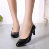 2022 Spring & Autumn Women's Round Toe Low Heel Leather Work Shoes, 5CM, Professional OL Fashion Style.