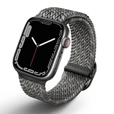 Uniq Ремешок Aspen Apple Watch 44/42/45 мм серии 1/2/3/4/5/6/7/8/9/SE/SE2 плетеный De серый/галька