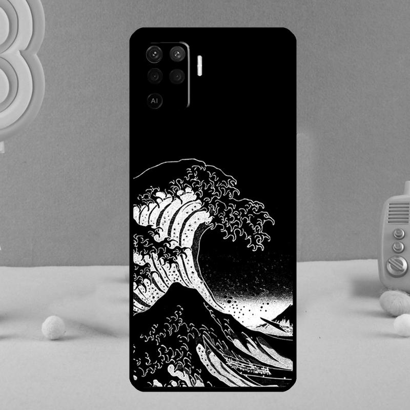 Чехол для телефона «Великая волна» для Oppo A78 A98 A80 A40 A60 A18 A38 A58 A15 A17 A77 A74 A94 A54 A57S A16 A76 A96