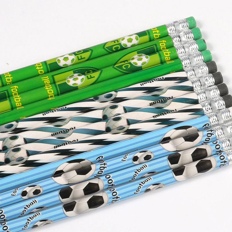 WTEMPO Sporty Pencils with Erasers Birthday/Football Party Favors Ball Games Events Commemorative Pencils School Classroom Exchange Prizes Gifts