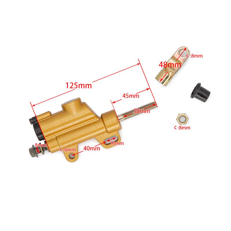 Rear Hydraulic Brake Master Cylinder Pump Chinese Motorcycle ATV Pit Dirt Bike CRF50 KLX 110 125 140 cc