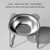 304 Stainless steel pet bowl2Set Tilted base neck protection bowl High-temperature resistant food and water bowl Suitable for small and medium-sized