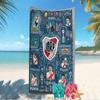 Beach Towel with Club Atlético River Plate Pattern - soft,absorbent,machine washable Lightweight&Modern,swimming,Travel Essentials