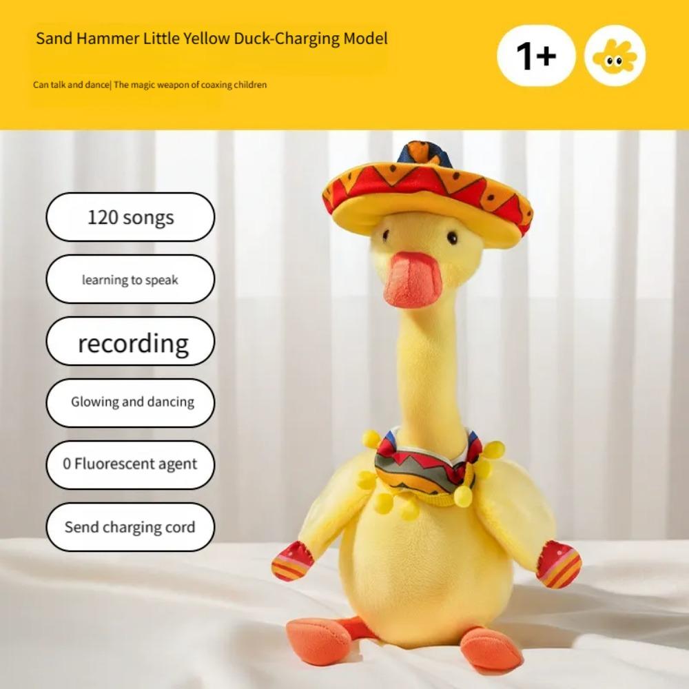 Singing Electric Duck Plush Toy Dancing Duck Repeating Talking Duck Dancing Talking Duck Kids Gift