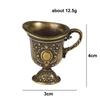 Древний Королевский Дворец Мини-Чашка Украшение Шкатулка Античная Бронза Буддийская Чаша для Святой Воды Статуэтка Латунь Настольное Украшение