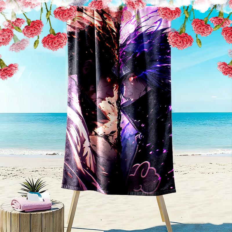 naruto Beach Towel, Durable and Easy to Clean, Soft and Vibrant Beach Towel Perfect for Travel