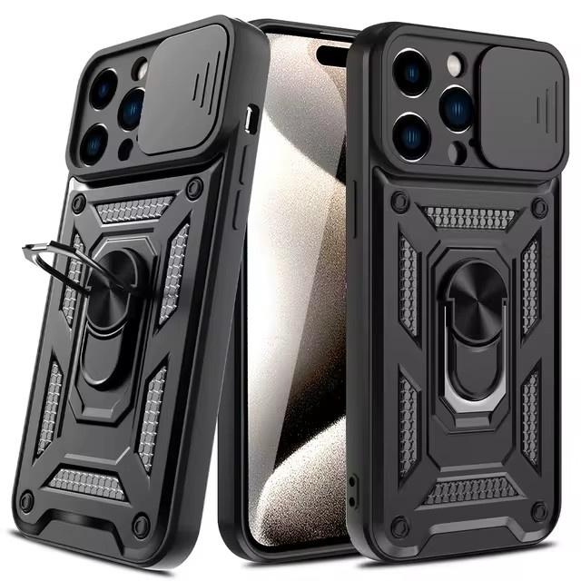 Магнитный чехол со шторкой для камеры для iPhone 16 15 Pro Max 13 12 Mini Чехол для iPhone 14 11 Pro Mas 15 16 Plus Держатель-кольцо Чехол для телефона