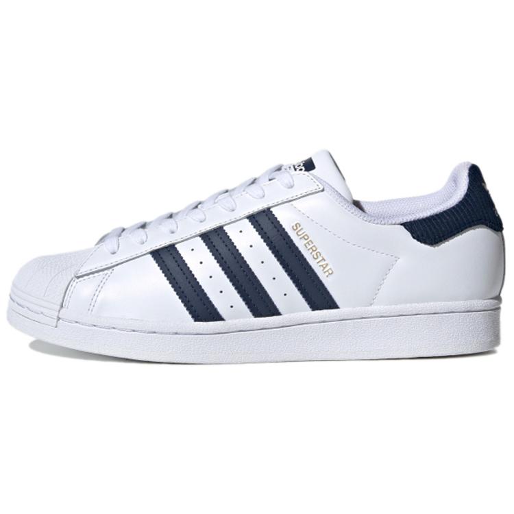 Adidas Originals Superstar Shoes 'Cloud White Navy Blue' (Unisex) Skateboard Shoes FZ3560