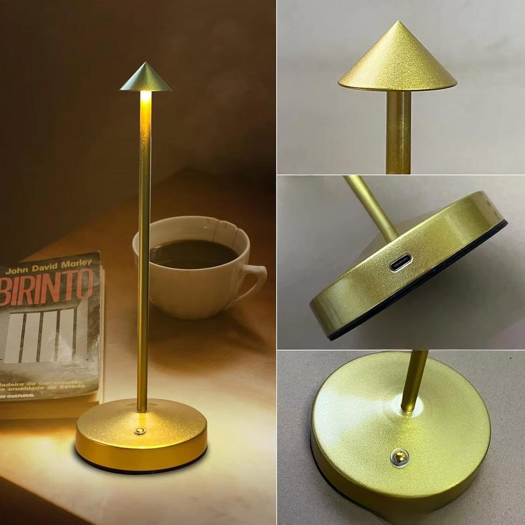 Перезаряжаемая настольная светодиодная лампа Креативная обеденная сенсорная ночная настольная лампа для ресторана, отеля, бара 3 цветовые температуры, плавная регулировка яркости