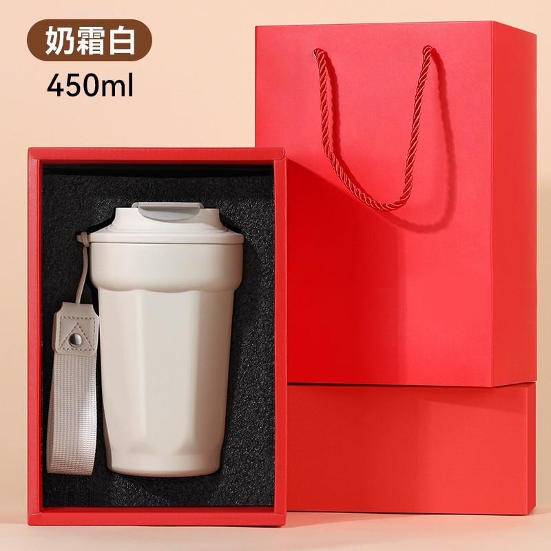 Stainless Steel Vacuum Insulated Coffee Travel Mug With Straw Lid 500ml Double Wall Leak Proof Office Outdoor