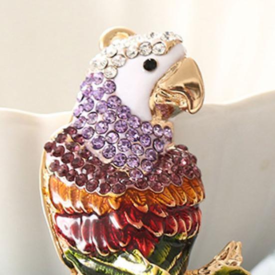 Брелок Подвеска Цветной Стразы Попугай Ара Шарм Брелок с Застежкой-Лобстером Ключи Рюкзаки Сумка Аксессуары