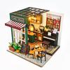 Деревянный миниатюрный кукольный домик 3D-пазл Игрушка Собранные кукольные домики Строительная модель Набор для сборки Комната Игрушки Украшения С мебелью