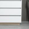 Chest of 5 Drawers Minimal in Wood, 80x40x109 cm, White and Oak Color