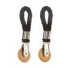 8/1pcs Household Bathroom Towel Clip Multi Functional Non Perforated Kitchen Towel Clip Woven Rope Beech Wood Round Head Storage