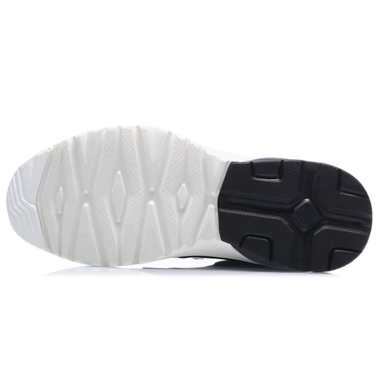 Li Ning Bubble Walker флисовые кроссовки средней высоты модные мужские кроссовки черные белые AGLQ105-2