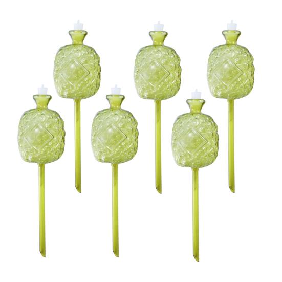 Юшенг Самополивающийся шар Дизайн ананаса Автоматические поливочные шары для растений Вставка для кашпо Устройство для полива с медленным высвобождением для комнатных горшечных растений Когда