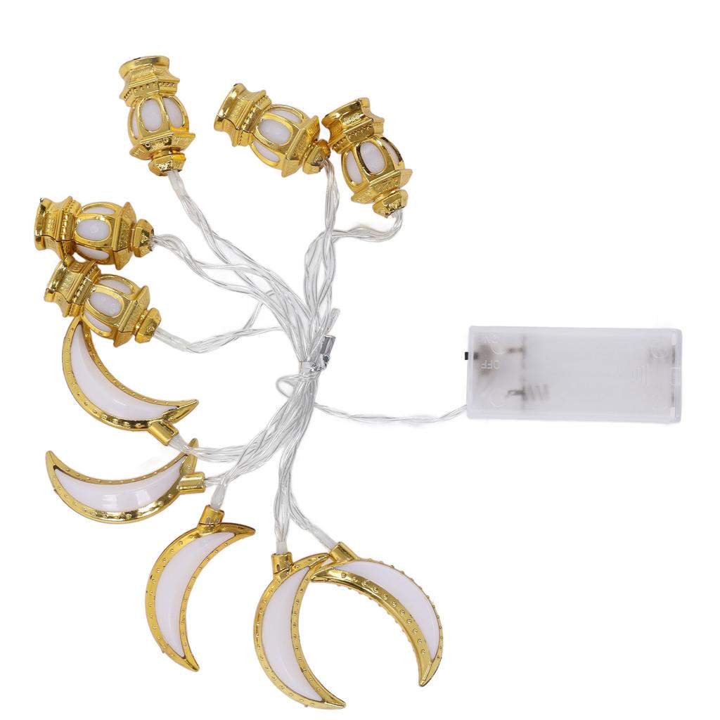 1.5M 10LED Ramadan Light Moon Shaped Festival String Light Decorative Lamp for Party Bedroom