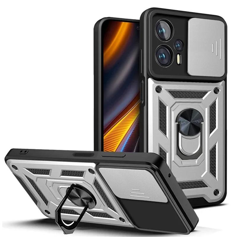 Бронированный чехол для телефона с объективом слайд-камеры для Xiaomi Redmi Note 12 11 Pro 12S 11S A1 11A Poco M5 M4 X4 X5 Pro 5G 4G противоударный жесткий чехол для ПК