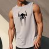 Мужская майка с забавным принтом «Паук», майка для тренажерного зала, жилет для бодибилдинга, летняя сетчатая быстросохнущая рубашка без рукавов для фитнеса, одежда для мышц, спортивная одежда