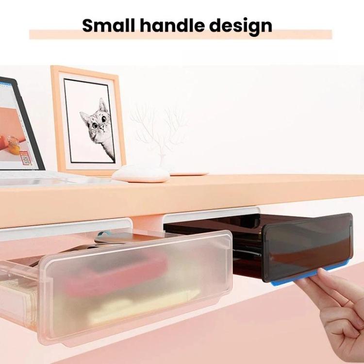 Hidden Under-Desk Drawer Storage Box Drill-Free Organizer Box