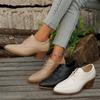 Trendy Soft Leather Mid-Heel Shoes Straps Thick Heel Single Shoes Four Small Leather Shoes Women'S Shoes Wholesale