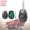 2 Buttons 433MHz Keyless Smart Remote Car Key Fob with 4D67 Chip Fit for Renault Trafic Sandero Logan Symbol Dacia Duster Logan Sandero 2012 - 2016