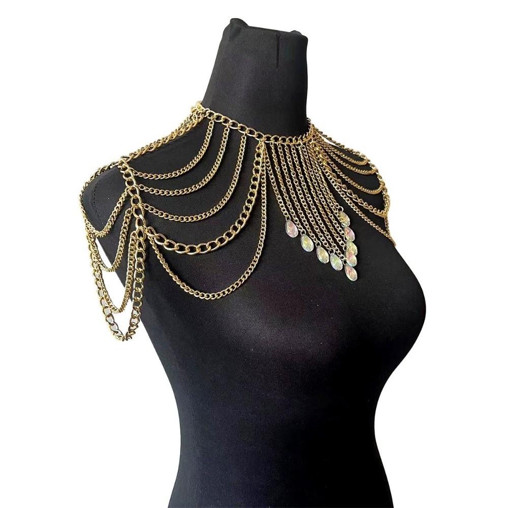 Multi-layer Women Shoulder Chain Gold/Silver Shoulder Body Chain Events
