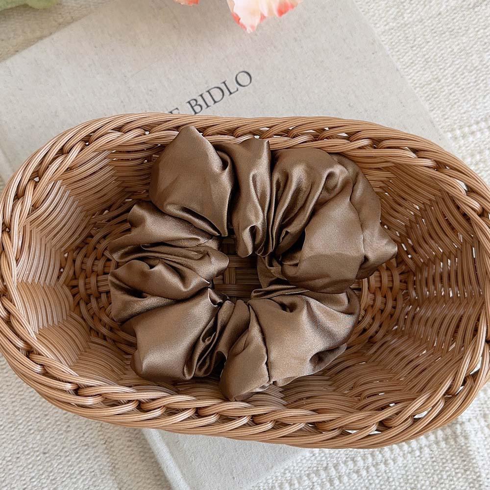 Satin Pillow Scrunchie - Silk Sleep Hair Tie for Women's Buns