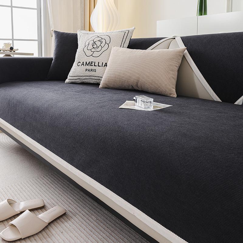 Водонепроницаемая, непромокаемая подушка для дивана, универсальная для всех сезонов, нескользящая, с изысканным видом, однотонная, французская новая накидка на диван, покрывало