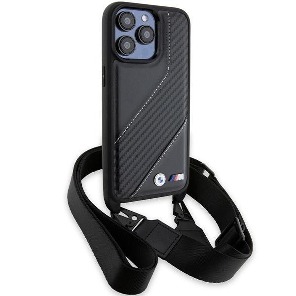 Bmw Bmhcp15X23Pscck Iphone 15 Pro Max 6.7 Czarny/Black Hardcase M Edition Carbon Stripe & Strap