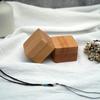 Simple Velvet Wood Rings Box Wooden Jewlery Organizer Retro Earrings Display Tray  Earring