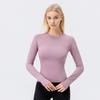 New Women'S T-Shirt Quick Drying Jacket Long Sleeved Yoga Sportswear Fitness Running Slim Fit Top Half Zip Hoodie