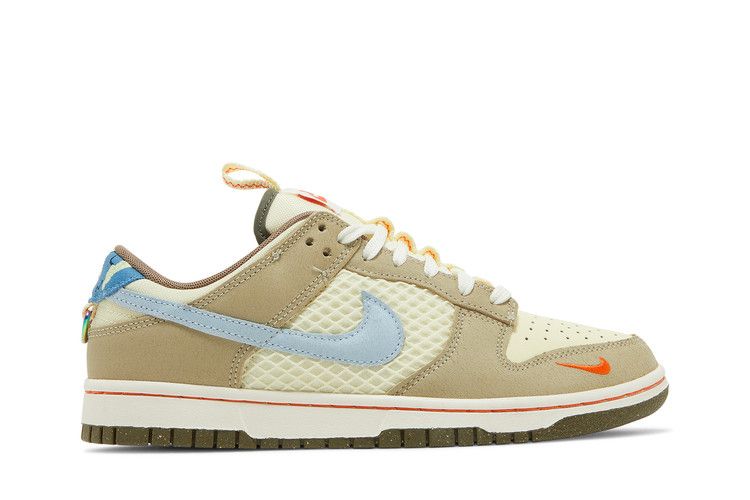 Men's Sneakers Nike Dunk Low Cartoon Yellow/Tan-Blue