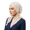 Fine Knit Pre-Tied Turban Stretch Fabric Headscarf Trendy Hijabs  Women