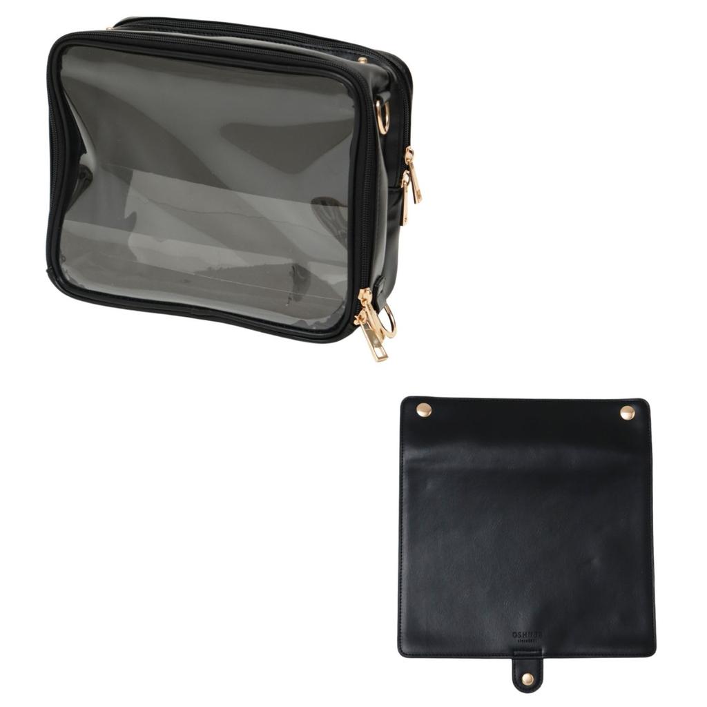 Toyo Case OSHiiRE Plush Bag, 25 x 20cm, Ita-Bag, Oshikatsu (Black Body x Black Lid) OSHI-NB2520BKBK