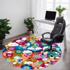 1pc Rainbow, Clouds Chair Carpet for Office Non-Slip, Machine Washable Rug for Office, Room - Holiday Decor, Machine Made Yy251016056