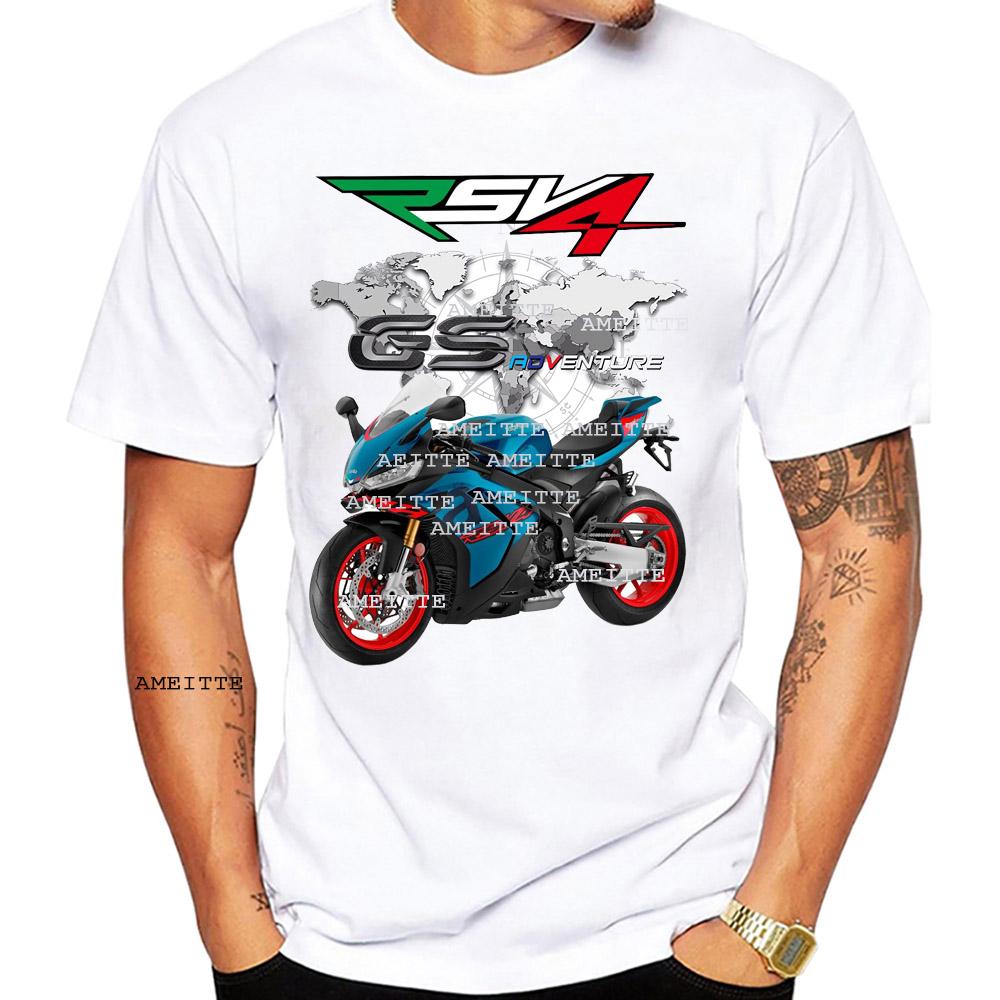 Legend Rsv4 1100 Gp Race Gs Adventure Motorcycle Tshirt Summer Unisex Short Sleeve Boy Sport Riding Tees