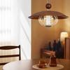 Italian Light Luxury Chandelier - Retro Walnut Color for Living, Bedroom, or Dining Room Lighting 2025 Edition.