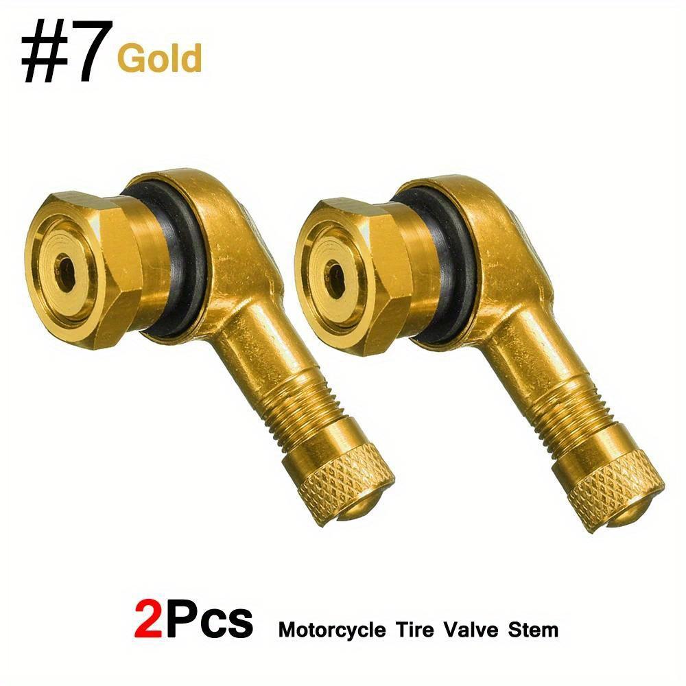 2Pcs 90 Degree CNC Motorcycle Tire Valve Stems -Universal Motorcycle Aluminum Wheels Tire NCY Leak-proof TWPO Valve Caps
