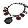 [I2191] - Designer Necklace 'Carmen' Black Red