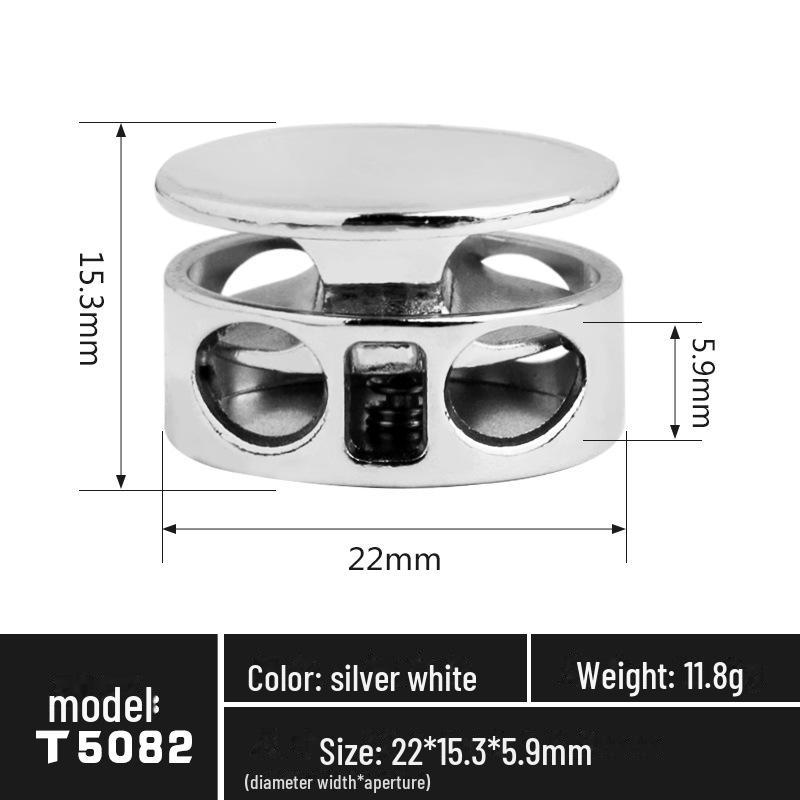 Регулируемый металлический пружинный шнур-замок для спортивной одежды