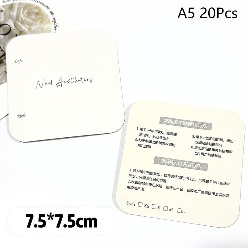 20 шт. Картонные карточки для демонстрации ногтей, простой стиль, карточки для накладных ногтей, для прессованных ногтей, реквизит для фотографий, салон маникюра