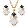 Fashion Crystal Pendants Necklace Earrings Sets for Women Jewelry Set Bridal Wedding Choker Necklace Set