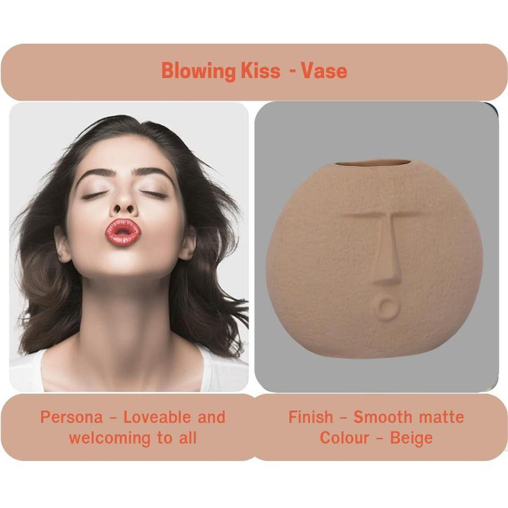 Современная декоративная керамическая ваза с дующим лицом для домашнего декора | Центральные элементы | Кухня | Офис или гостинаяКерамическая ваза для цветов