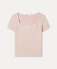 MIXXO Pointel Lace Short Sleeve Knit_Miwkag50Ss