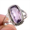 Натуральный розовый аметист драгоценный камень ручной работы 925 проба стерлинговое серебро ювелирное кольцо размер 8.5 d1i55